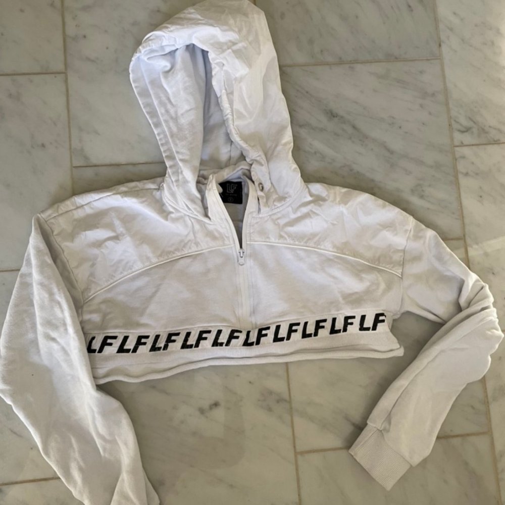 LF cropped zip up hoodie